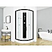 Designdusche Black Sea (90 x 90 x 210 cm, Weiß/Schwarz)