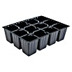 Windhager Anzuchttopf (L x B x H: 17,5 x 13,5 x 5,5 cm, Schwarz, 4x12 Töpfe)
