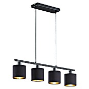 Reality Leuchten Pendelleuchte (4 x 7 W, Schwarz/Gold, Höhe: 150 cm)