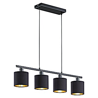 Reality Leuchten Tommy Pendelleuchte Tommy (28 W, L x B x H: 75 x 16,5 x 150 cm, Schwarz/Gold, E14)
