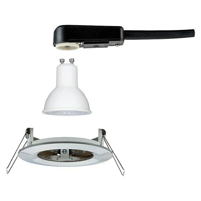 Paulmann LED-Einbauleuchte (6,5 W, Eisen gebürstet, Durchmesser: 7,8 cm, GU10)