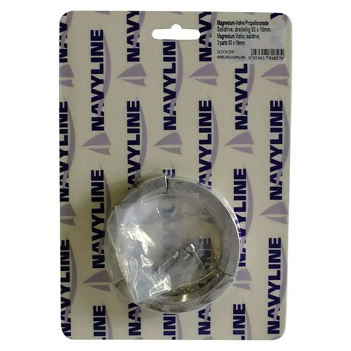 Navyline Propelleranode - Magnesium, L x B: 80 x 15 mm, Süß- & Brackwasser, Passend für: Volvo Penta Saildrive Propeller 3858399 - Magnesium-Volvo Propelleranode für Saildrive, dreiteilig, 83 x 15mm. Zum Schutz vor Korrosion und für längere Lebensdauer.