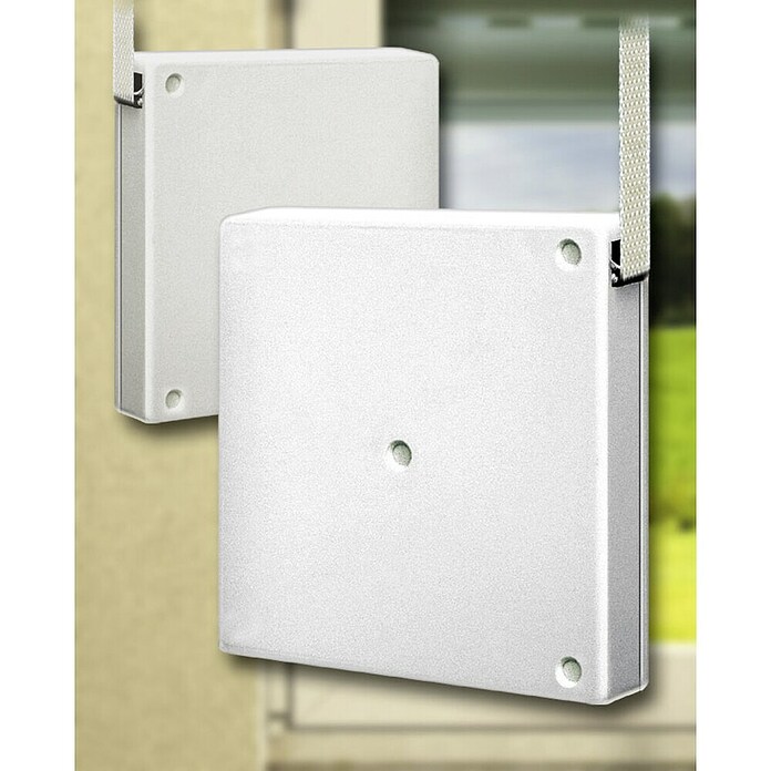 Schellenberg Aufschraubwickler (120 x 22 x 120 mm, Geeignet für: Rollladen-Mini-Systeme, Weiß)