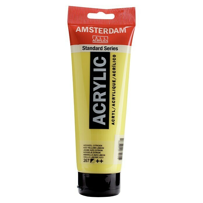 Talens Amsterdam Pintura acrílica Standard (Amarillo azo limón, 250 ml, Brillante)
