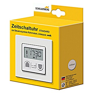 Schellenberg Stikalna ura s časovnikom Standard (80 x 80 x 40 mm, Bele barve, Podometen)