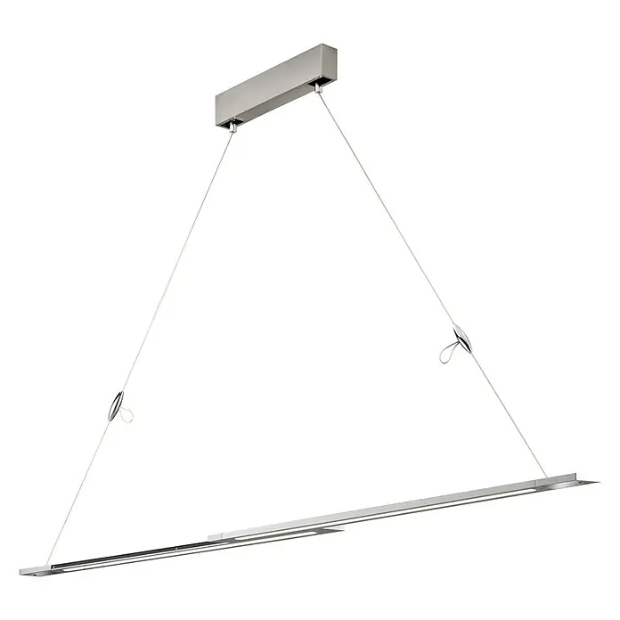 Hell LED-Pendelleuchte - Höhe: 136 cm - Ein elegantes LED-Pendelleuchte in Silber mit minimalistischem Design, ideal für moderne Wohnräume.