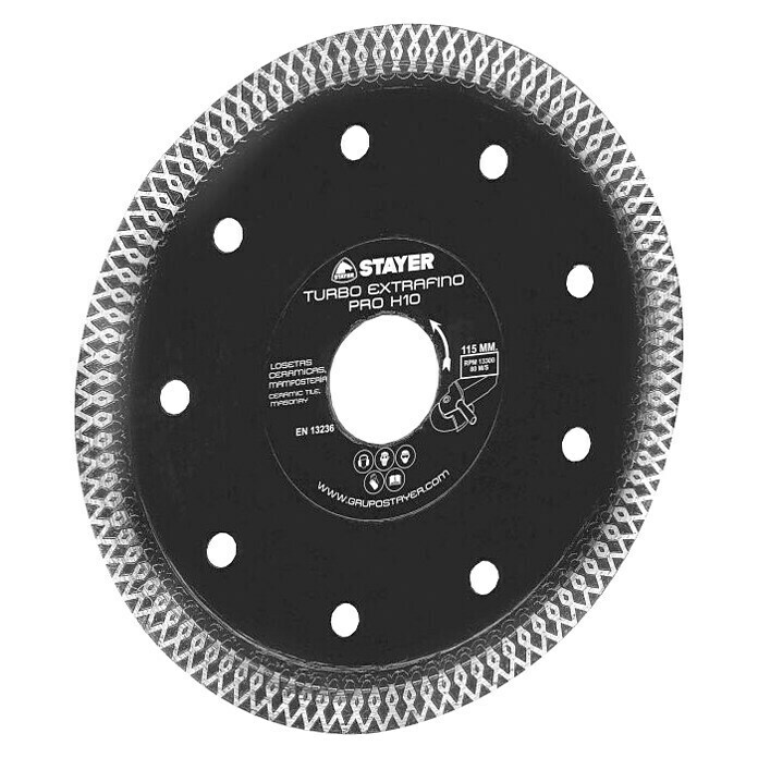 Stayer Disco de corte de diamante Turbo H10 (Diámetro disco: 230 mm, Apto para: Piedra)