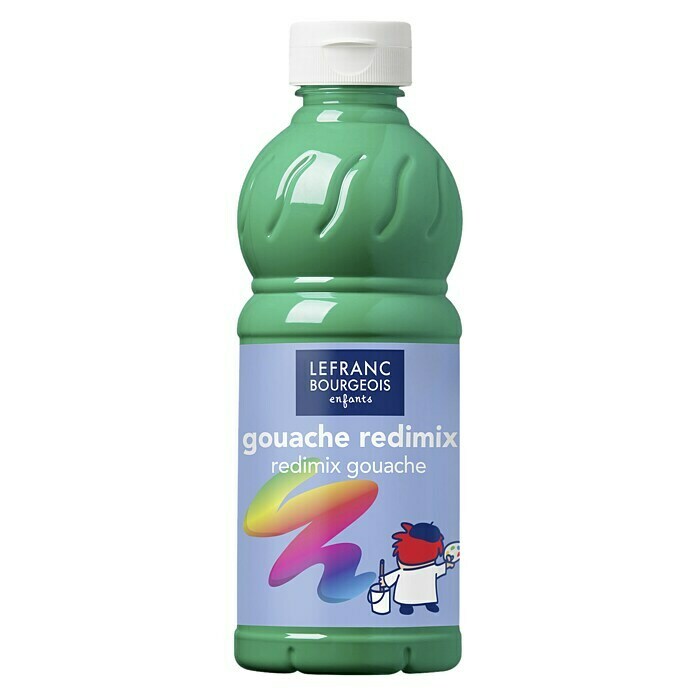 Lefranc & Bourgeois Gouachefarbe RedimixLeuchtendes Grün, 500 ml, Flasche Front View