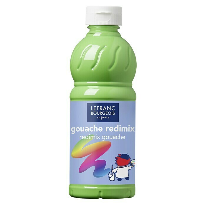 Lefranc & Bourgeois Gouachefarbe RedimixHellgrün, 500 ml, Flasche Front View