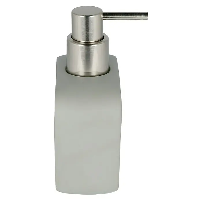 Venus Aiden Seifenspender - Polyresin, Grau - Grauer Seifenspender mit einem Pumpkopf aus Edelstahl, der eine moderne und hygienische Badlösung bietet.