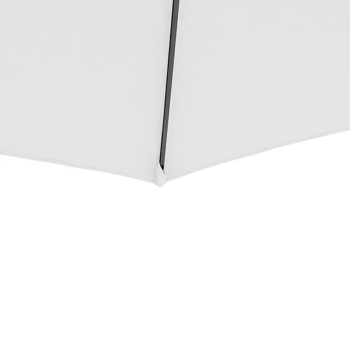Sunfun Techo de repuesto Florenz - Crudo, Diámetro: 300 cm, Específico para: Sunfun Parasol de jardín Florenz - Primer plano de un paraguas blanco con un mástil oscuro, perfecto para protegerse de la lluvia y el sol. Su diseño sencillo complementa cualquier atuendo.