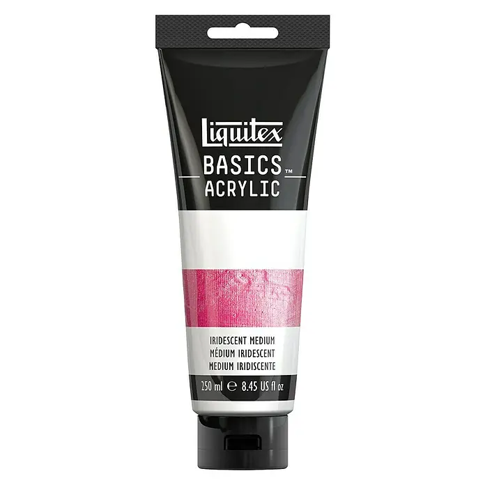 Liquitex Basics Irisierendes Medium - 250 ml, Transparent - Eine Tube Liquitex Basics Acrylfarbe, iridescent Medium. Ideal für Künstler, die hochwertige und vielseitige Farben suchen.
