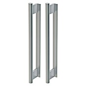 Diamond Doors Griffstangenpaar (Edelstahloptik, Geeignet für: Ganzglas-Schiebetüren, 35 x 2,5 cm)