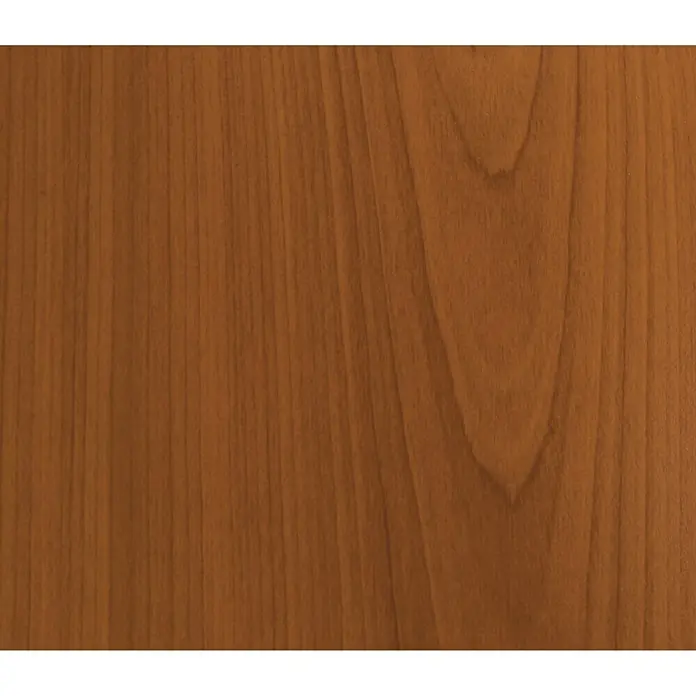 Spanplatte nach Maß I - Stärke: 16 mm, L x B: 280 x 207 cm, Kirschbaum - Nahaufnahme einer warmen, braunen Holzoberfläche mit Maserung, ideal für Möbel- oder Innendesign-Projekte.
