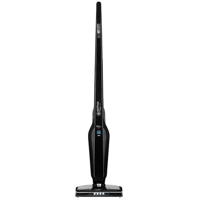 Nilfisk Akku-Staubsauger Easy - 28 V, 1 Akku, 1,95 Ah, 0,6 l - Schwarzer Nilfisk Easy Akku-Staubsauger mit schlankem Design für bequeme Reinigung. Ideal für schnelle und effiziente Staubentfernung im ganzen Haus.