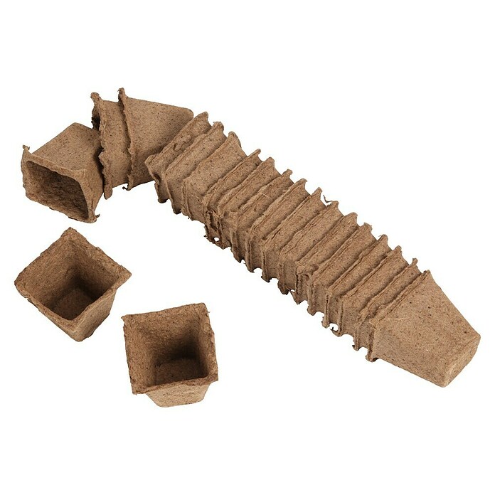 Floraworld Classic Anzuchttopf Set (20 Stk., 6 x 6 x 5,5 cm, Natur) | BAUHAUS