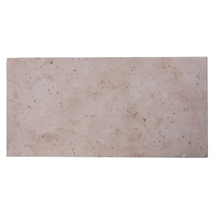 Nmc Decoflair Wandpaneel - Stone, Rosa, 100 x 50 cm, Kunststoff - Beigefarbene Travertinfliese mit einer dezenten, porösen Textur, ideal für rustikale und natürliche Innenräume.