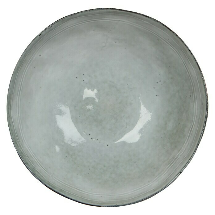 Ukrasni tanjur (1 kom, Ø x V: 26,5 x 3 cm, Keramika, Siva)