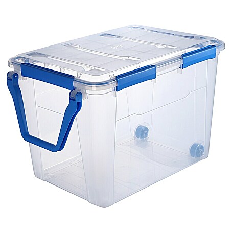Aufbewahrungsbox Wasserdicht (L x B x H: 66,6 x 46,9 x 45,9 cm, Kunststoff, Transparent)