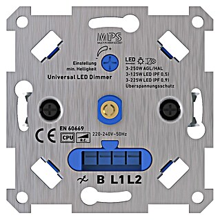 Dimmer-Einsatz (Unterputz, Passend für: LED 3-225 W & Glüh-/Halogenlampen 3-250 W)