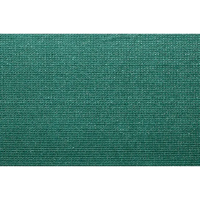 Sichtschutzmatte Classic - 2.500 x 180 cm, Kunststoff, Grün - Nahaufnahme eines grünen Schattierungsnetzes. Es ist ein haltbares und wetterfestes Produkt zur Beschattung von Außenbereichen.