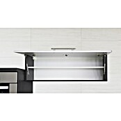 Respekta Premium Composición de cocina (Ancho: 280 cm, Con dispositivos eléctricos, Negro de alto brillo)