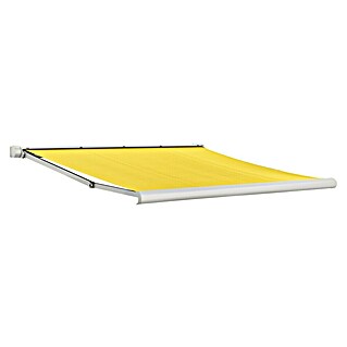 Sunfun Vollkassettenmarkise Elba (Gelb, Farbe Gestell: Verkehrsweiß, Breite: 3 m, Ausfall: 2,5 m)