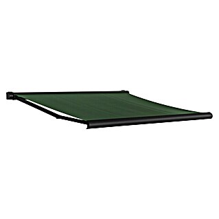 Sunfun Vollkassettenmarkise Elba (Grün, Farbe Gestell: Tiefschwarz, Breite: 4 m, Ausfall: 3,5 m)