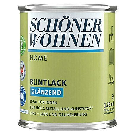 SCHÖNER WOHNEN-Farbe Home Buntlack (Taupegrau, 125 ml, Glänzend)