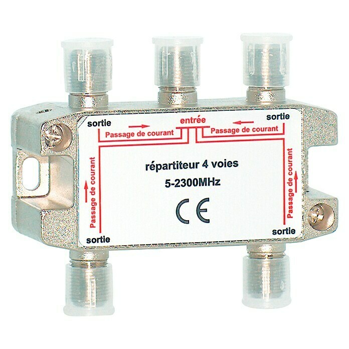 Metronic Distribuidor F 1 In 4 Out (x 4, Tipo de conexión: Conector F, Frecuencia: 5 - 2.300 MHz)