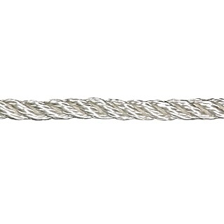 Stabilit Polyester-Seil Meterware (Durchmesser: 6 mm, Polyester, Weiß, 3-schäftig gedreht)