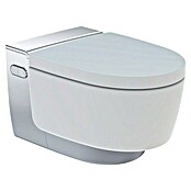 Geberit Spülrandloses Wand-Dusch-WC-Set (Mit Duschfunktion, Mit Beschichtung, Tiefspüler, Weiß/Chrom)