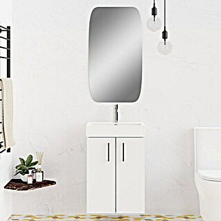 Conjunto de mueble de baño Palma (Ancho: 46,5 cm, 2 pzs., Blanco, Mate)
