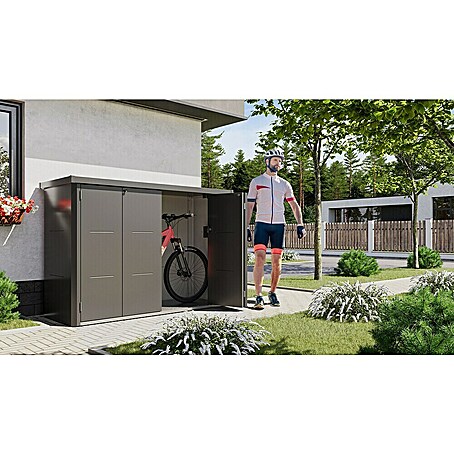 Telluria Fahrradgarage (L x B x H: 203 x 75 x 142 cm, Stahl, Anthrazit)