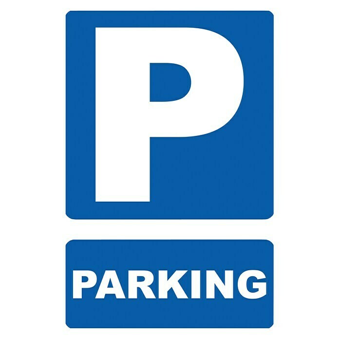 Cartel (Azul / Blanco, Parking)
