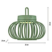 Just Light LED-Akku-Pendelleuchte Akuba (1,5 W, Warmweiß, Durchmesser: 25 cm) | BAUHAUS