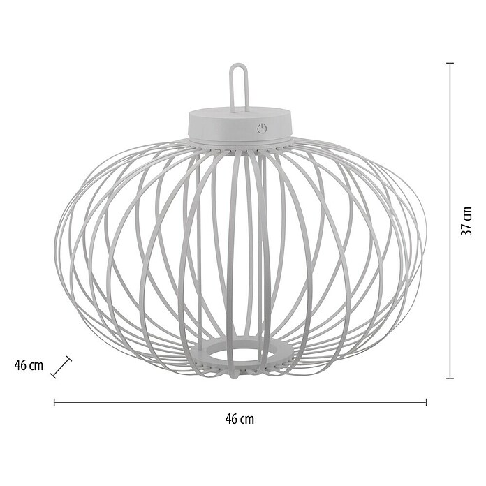 Just Light LED-Akku-Pendelleuchte Akuba (1,5 W, Warmweiß, Durchmesser: 46 cm) | BAUHAUS