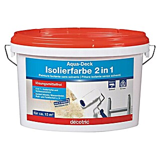 Decotric Isolierfarbe Aqua-Deck 2 in 1 (2,5 l, Weiß)