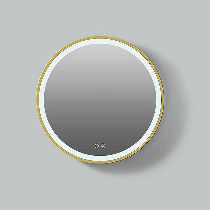 LedImex Espejo con luz LED Paris (Diámetro: 80 cm, Sensor, Oro) | BAUHAUS