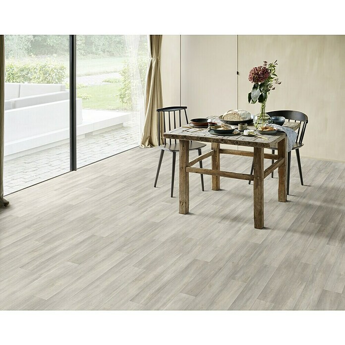 Beauflor PVC-Bodenbelag Meterware Hermes (Wood 21, Breite: 400 cm, Grau) | BAUHAUS