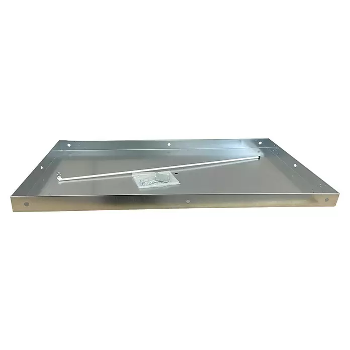 Wippro Bodentreppen-Oberdeckel HOD Isotec - Nicht isoliert, Manuell bedienbar, nach hinten öffnend, Fixierstab, Passend für: Wippro Bodentreppen Isotec, Isotec Luxe, Isotec 200, Klimatec 140 × 70 cm - Rechteckige Brennerwanne aus Metall mit Gasleitung und Montagezubehör.