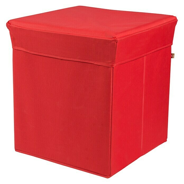 Phönix Sitz- & Aufbewahrungsbox Stor itL x B x H: 41 x 41 x 44 cm, Polyester, Rot Front View