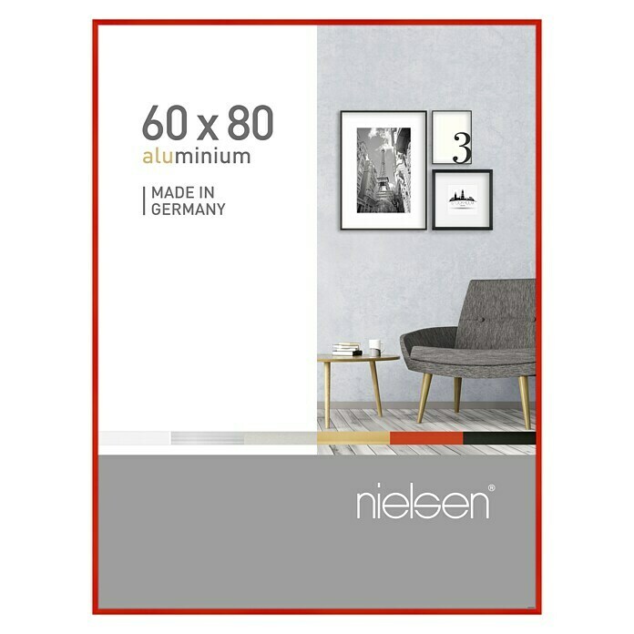 Nielsen Bilderrahmen PixelTornadorot, 60 x 80 cm, Aluminium Front View