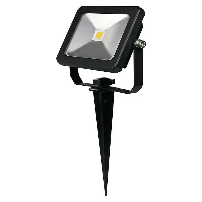 Profi Depot LED-Gartenstrahler - 800 lm, 4.000 K, 3 x 11,2 x 15,5 cm, IP65, Erdspieß - Eine schwarze LED-Gartenleuchte mit Erdspieß für den Außenbereich, ideal für die Beleuchtung von Wegen und Gärten. Robuste Bauweise.