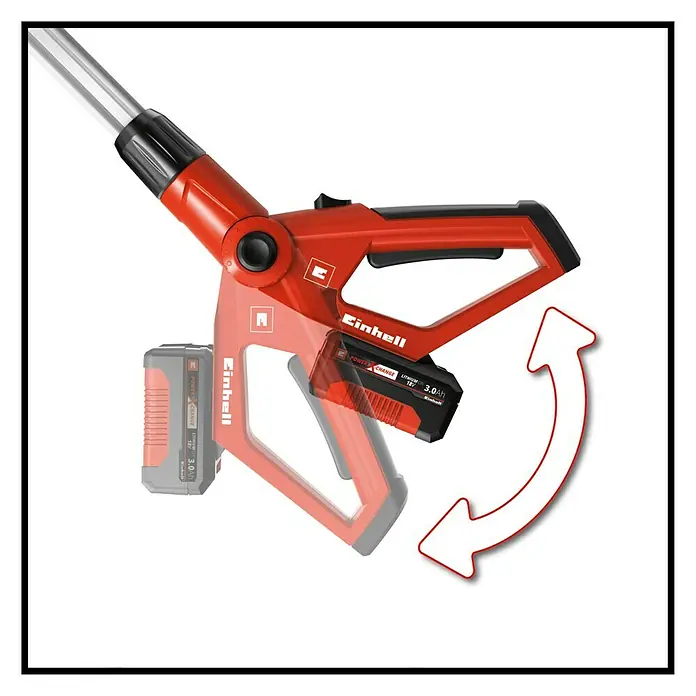 Einhell Power X-Change 18V Akku-Heckenschere GE-HH 18/45 Li T-Solo - 18 V, Li-Ionen, Ohne Akku, Schnittlänge: 40 cm - Einhell Akku-Hochentaster mit Power X-Change Akku. Der drehbare Griff sorgt für Flexibilität bei der Arbeit.