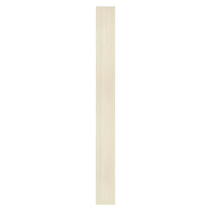 Bariperfil Panel de pared Blanco Ceniza - 2,6 m x 25 cm - Toma de una sola tabla de madera clara con una veta fina, ideal para suelos o revestimientos de pared.