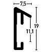 Nielsen Bilderrahmen Pixel (Schwarz, 50 x 70 cm, Aluminium)