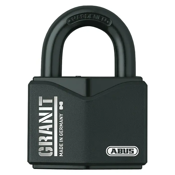 Abus Granit Candado 37/55 SZP - An x Al: 62,5 x 84 mm, 1 ud., Acero endurecido - Candado negro ABUS Granit, una solución robusta y segura para la protección fiable de tus objetos de valor.