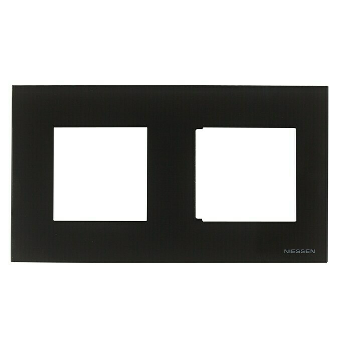 Niessen Zenit Marco (Cristal negro, x 2, Plástico, Montaje en la pared)
