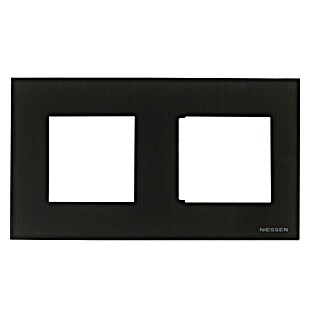 Niessen Zenit Marco (Cristal negro, Modelo de mecanismos: x 2, Plástico)